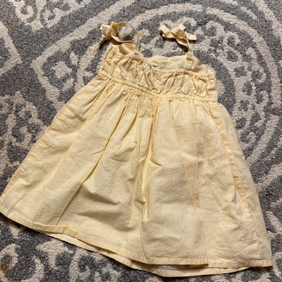 18-24 month embroidery yellow pinstripe dress - Picture 3 of 4